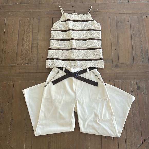 Trish Scully crocheted top and pant set - Picture 1 of 13